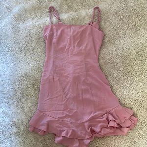 Pink mini dress